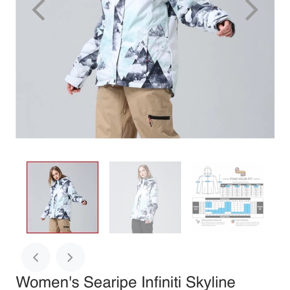 NWT SeaRipe snowboard/ski jacket waterproof insulated - Picture 9 of 11